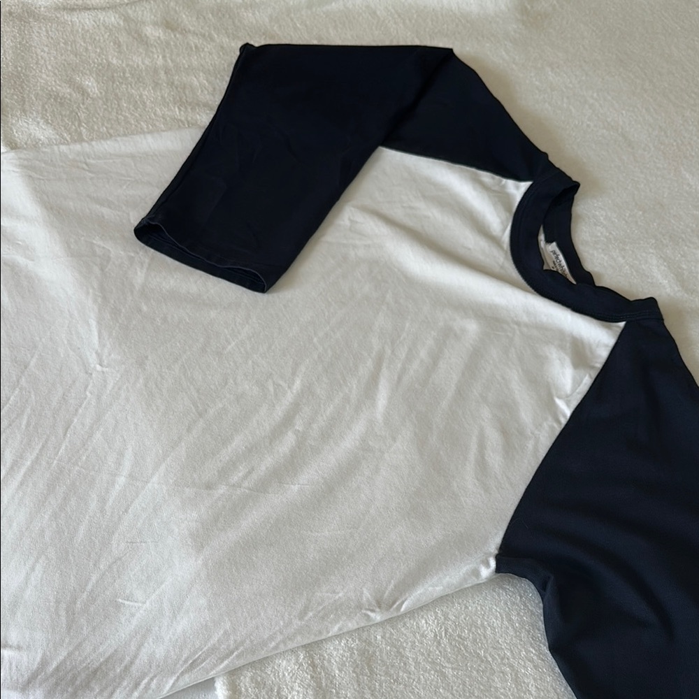 perfectwhitetee Black and White Long Sleeve Tee